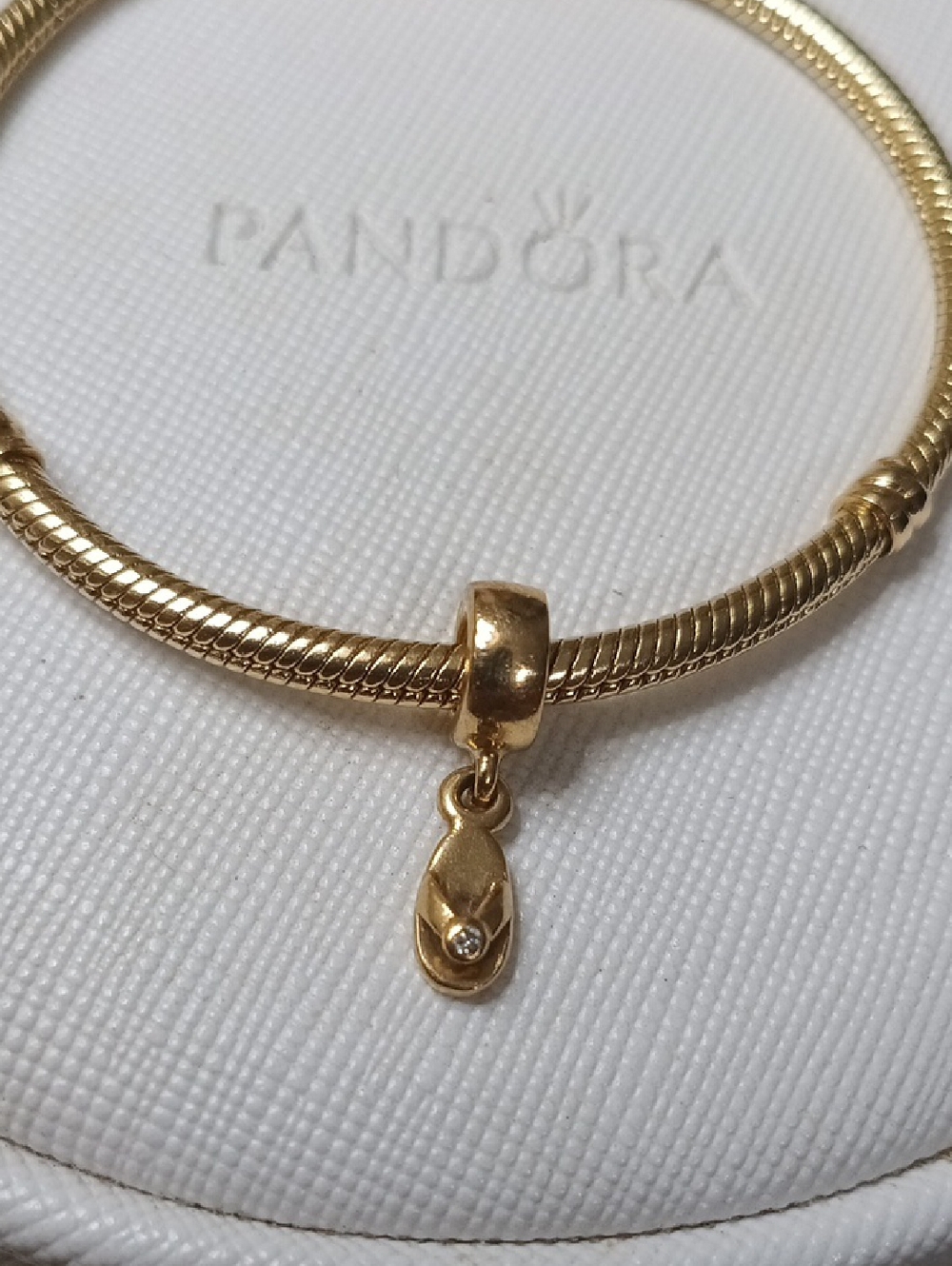Pandora Vintage Solid 14k And Diamond Charm/Pendant Only